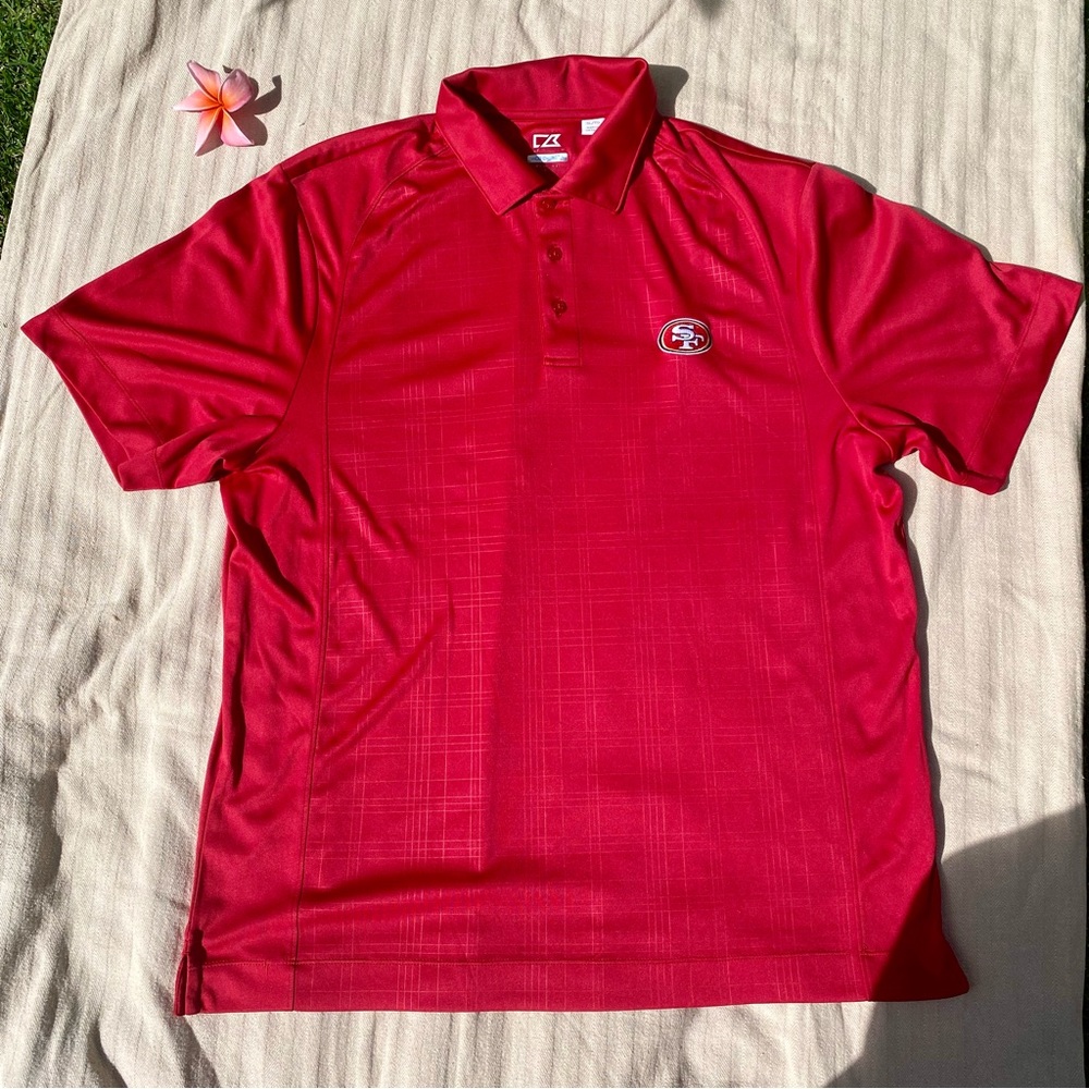 49ers Cutter and Buck CB Dry Tec Forty Niners PoloShirt